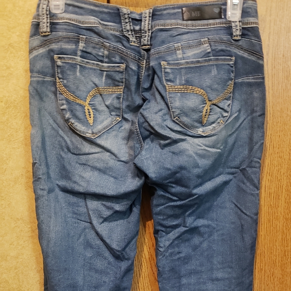 YMI blue jeans, size 3, straight leg